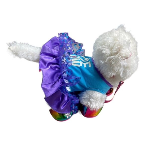 Build A Bear Pets White Cat Himalayan Persian 12” Plush Dress, Shoes & Leash - Picture 4 of 12